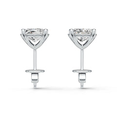 Sterling Silver Semi Mount Earrings Setting Cushion CU 7X7mm DHJ