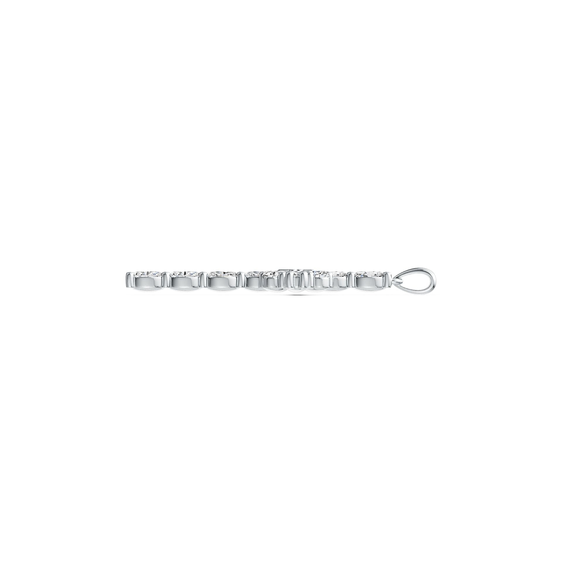 Sterling Silver Semi Mount Pendant Setting Oval OV 5x3mm PE 5x3mm DHJ