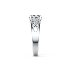 Sterling Silver Semi Mount Ring Setting Oval OV 8X6mm Infinity Shank DHJ