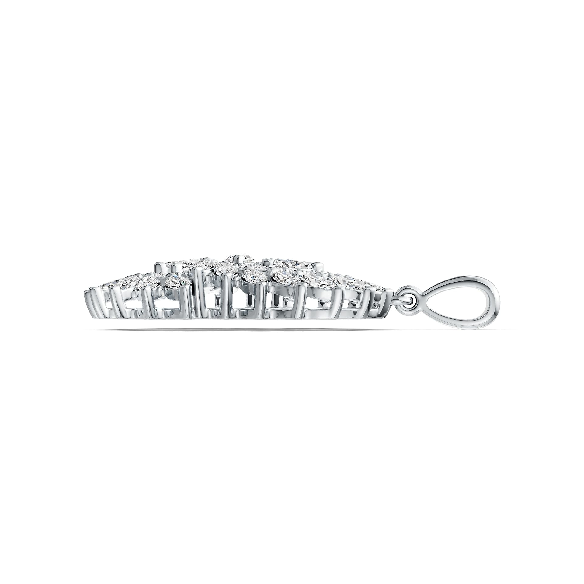 Sterling Silver Semi Mount Pendant Setting Marquise MQ 5X2.5mm MQ 4X2mm DHJ
