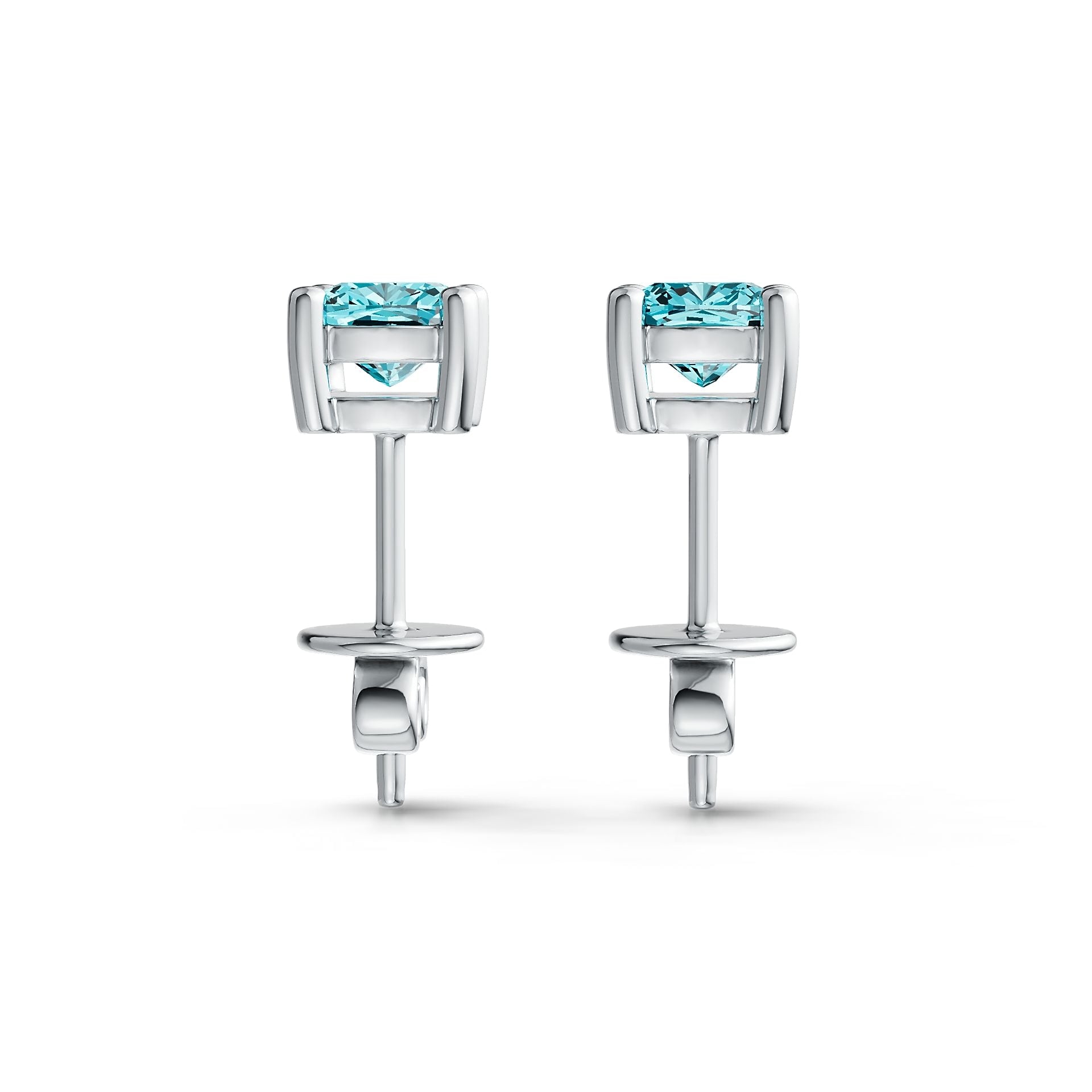 Sterling Silver Semi Mount Earrings Setting Cushion CU 4x4mm DHJ