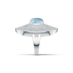Sterling Silver Semi Mount Ring Setting Oval OV 12X10mm DHJ