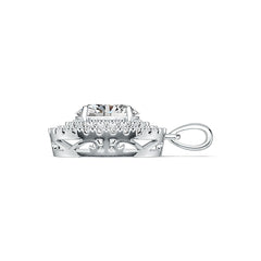 Sterling Silver Semi Mount Pendant Setting Oval OV 9x7mm DHJ