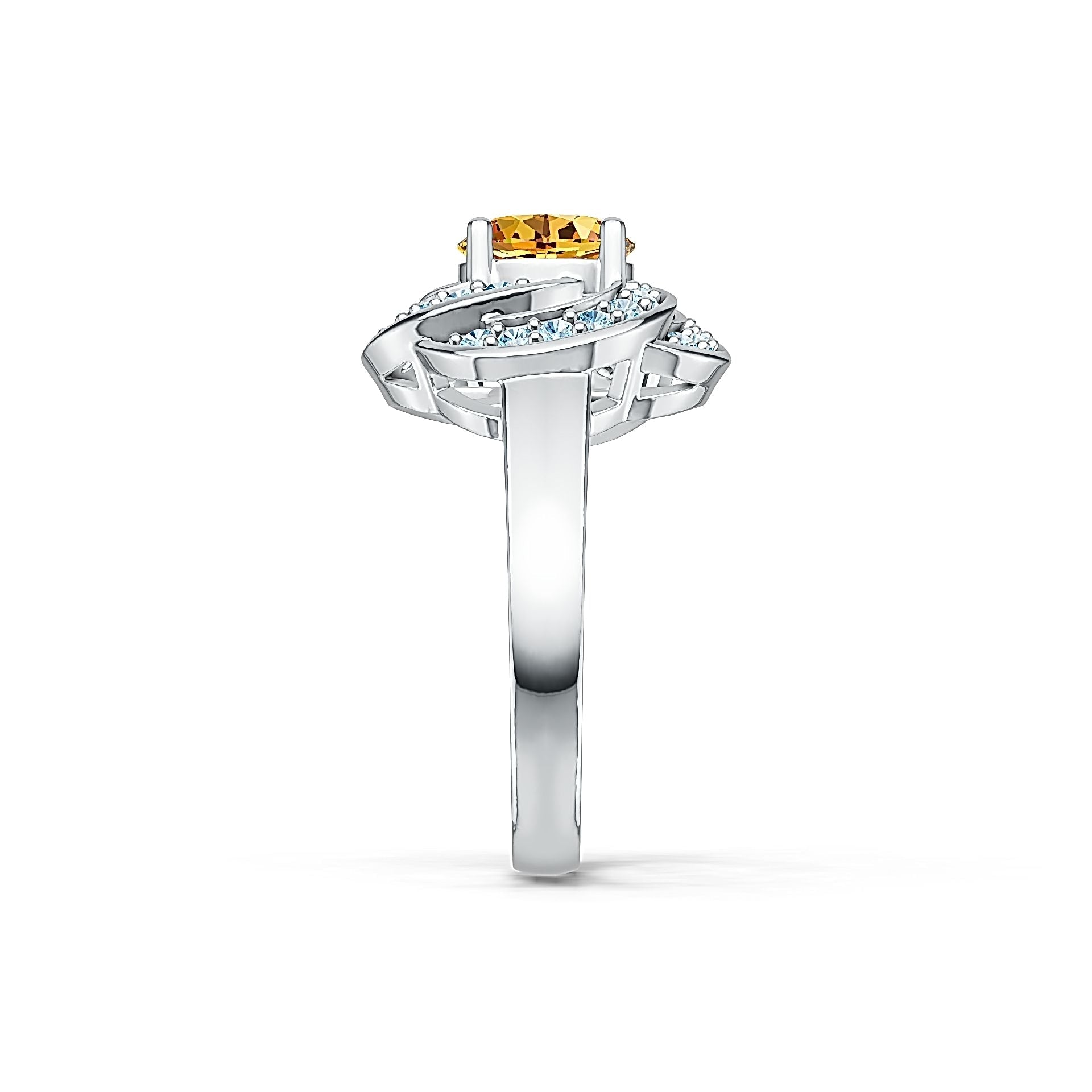 Sterling Silver Semi Mount Ring Setting Round RD 7X7MM DHJ