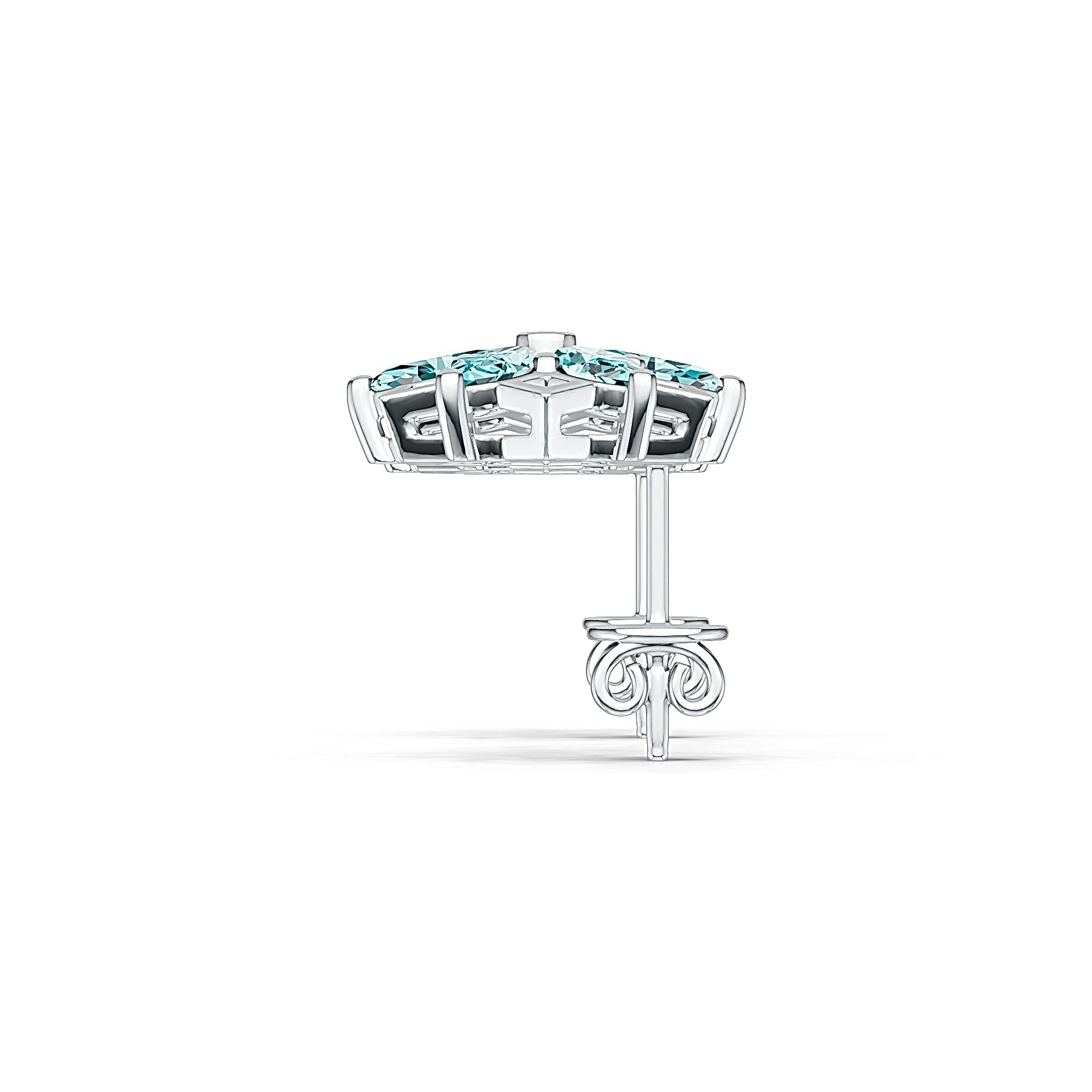 Sterling Silver Semi Mount Earrings Setting Marquise MQ 6X3mm DHJ