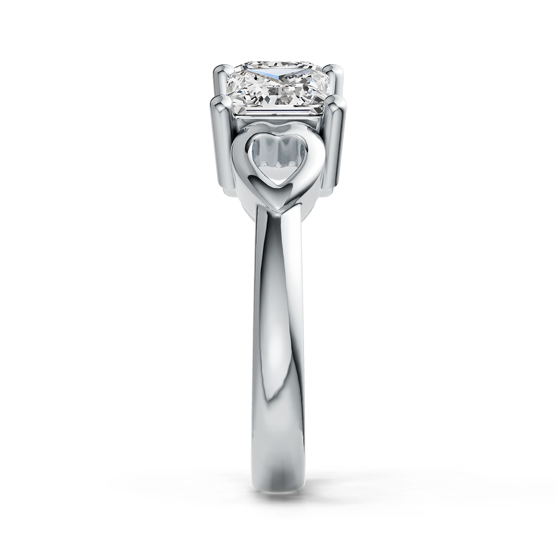 Sterling Silver Semi Mount Ring Setting Princess SQ 5.5X5.5mm DHJ