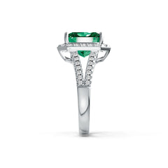 Sterling Silver Semi Mount Ring Setting Emerald OCT 10x10mm Split Shank Syzjewelry