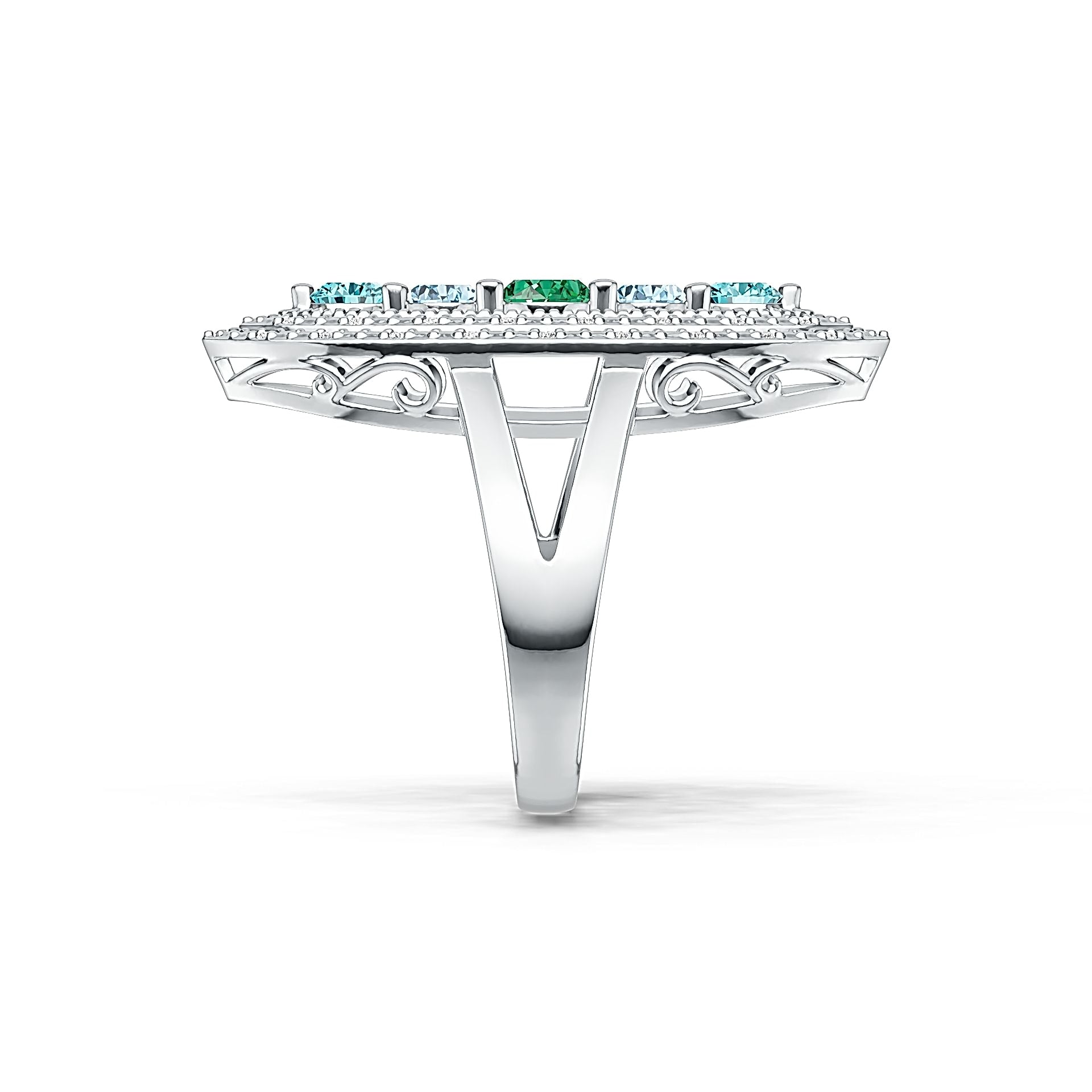Sterling Silver Semi Mount Ring Setting Oval OV 7X5mm DHJ