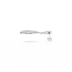 Sterling Silver Cluster Dangling Earrings with White Topaz or Moissanite DHJ