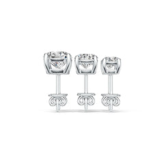 Sterling Silver Semi Mount Earrings Setting Round RD 6x6mm RD 5X5mm RD 4X4mm DHJ