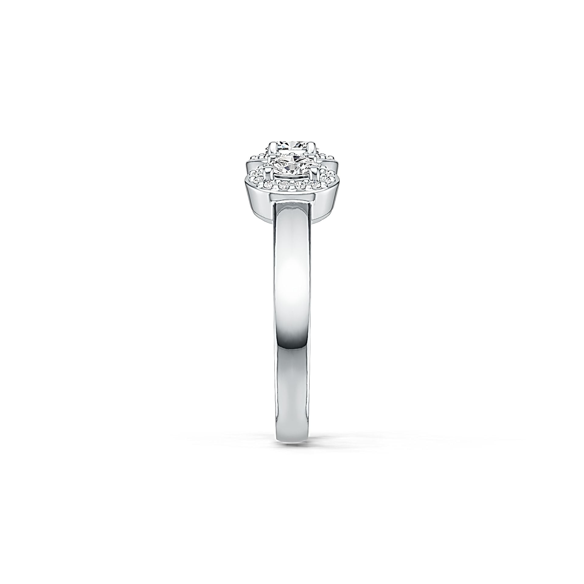 Sterling Silver Semi Mount Ring Setting Oval OV 4X3mm with White Topaz - Syzjewelry