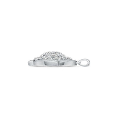 Sterling Silver Semi Mount Pendant Setting Pear PE 5X3mm with White Topaz - Syzjewelry