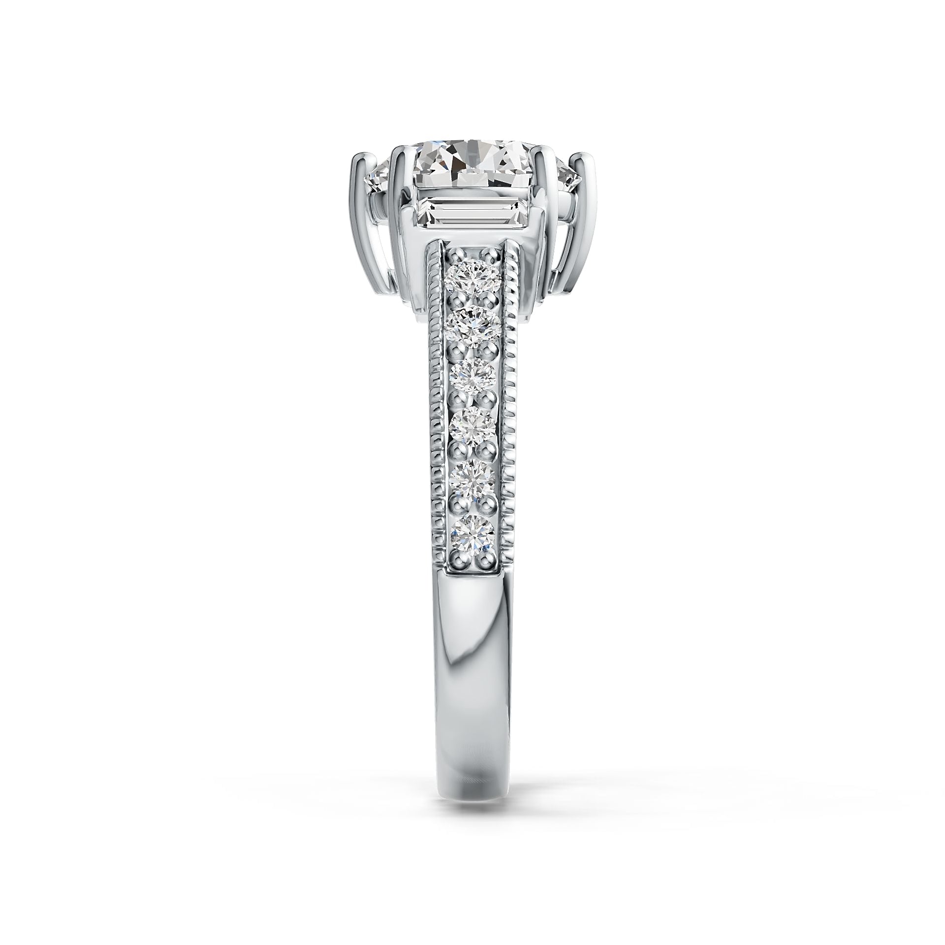 Sterling Silver Semi Mount Ring Setting Round RD 8X8mm DHJ