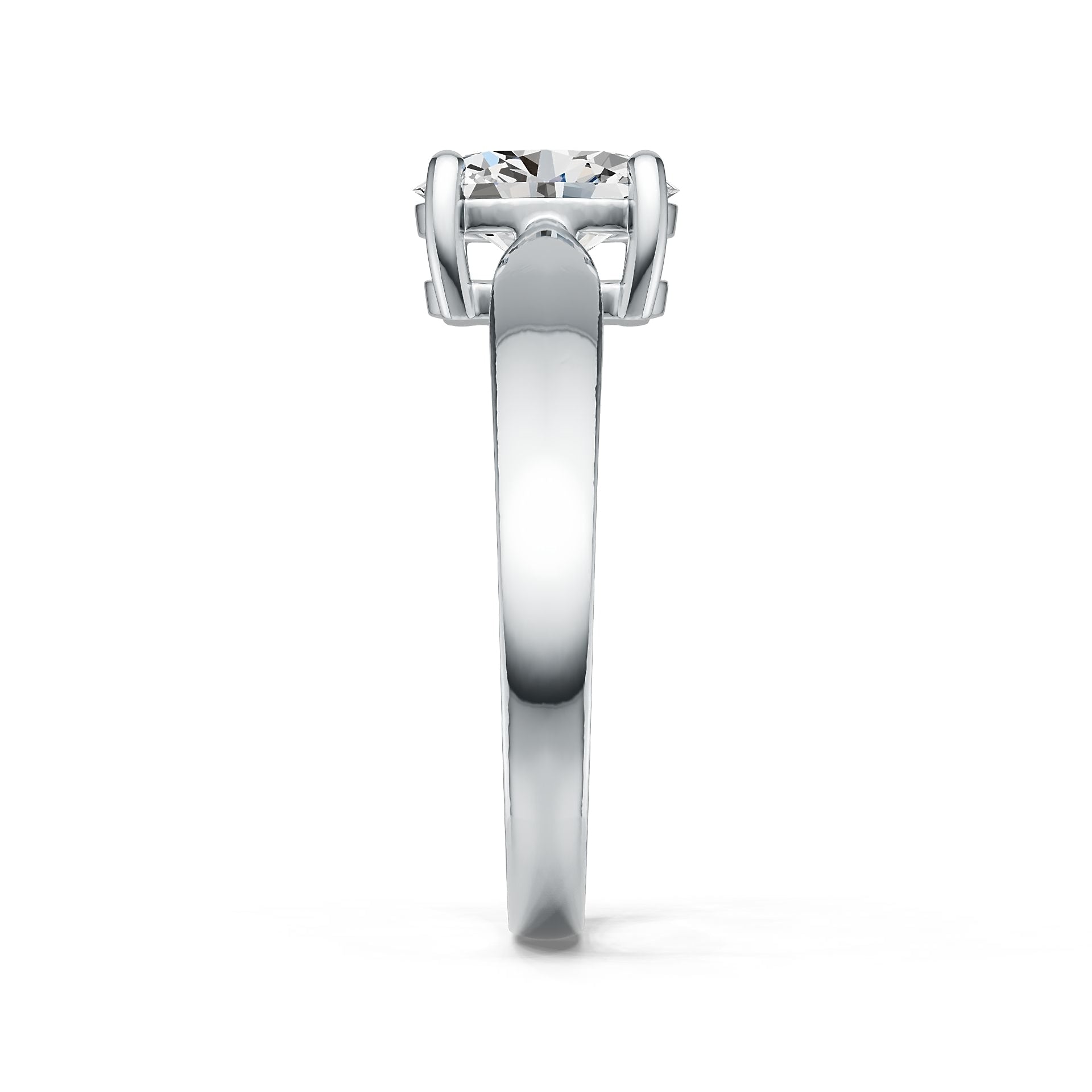 Sterling Silver Semi Mount Ring Setting Oval OV 8X6mm Solitaire DHJ