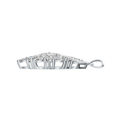 Sterling Silver Semi Mount Pendant Setting Trillion TR 6X6mm MQ 6X3mm DHJ