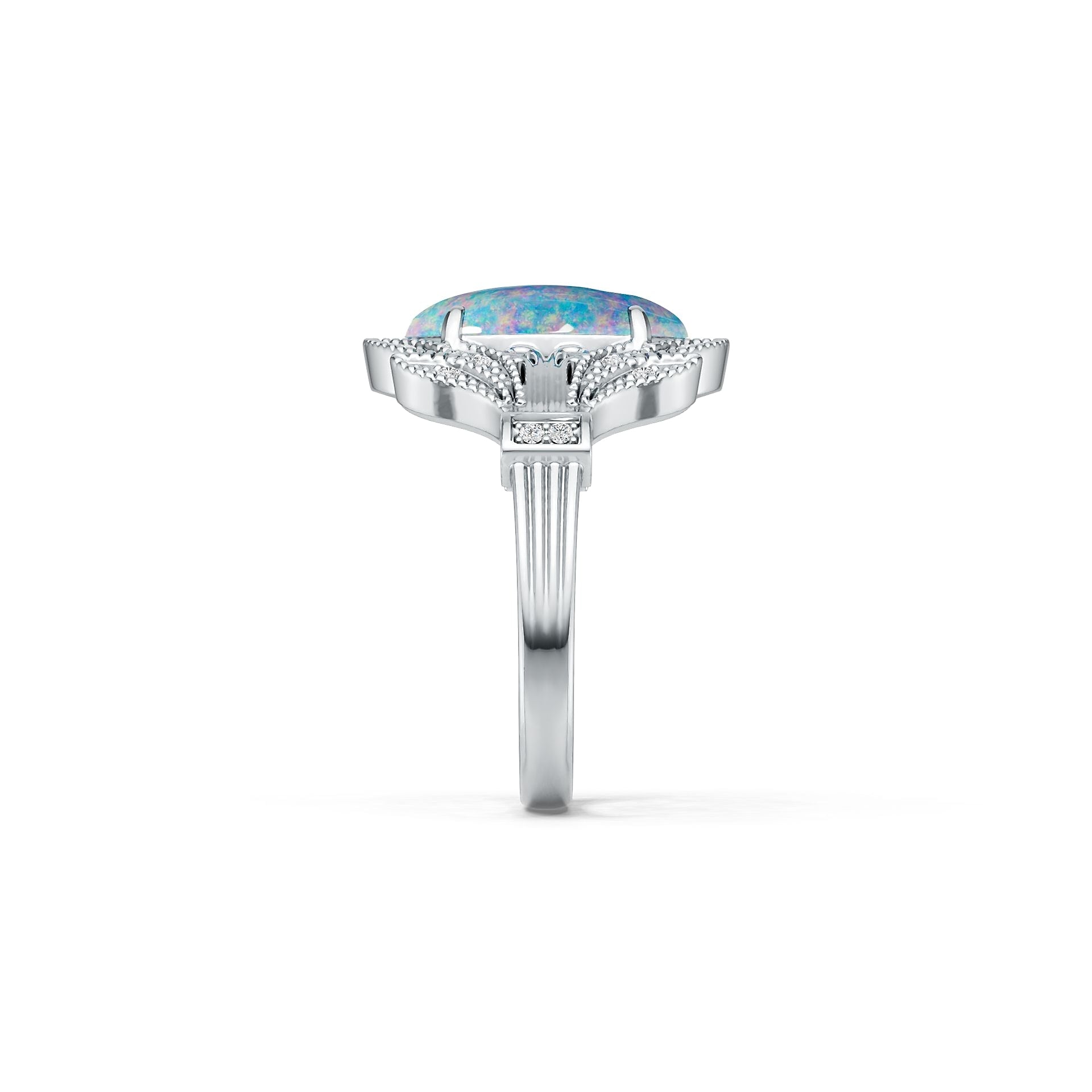 Sterling Silver Semi Mount Ring Setting Marquise MQ 14X7mm Cabochon DHJ