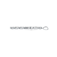 Sterling Silver Semi Mount Pendant Setting Oval OV 5x3mm RD 3x3mm DHJ