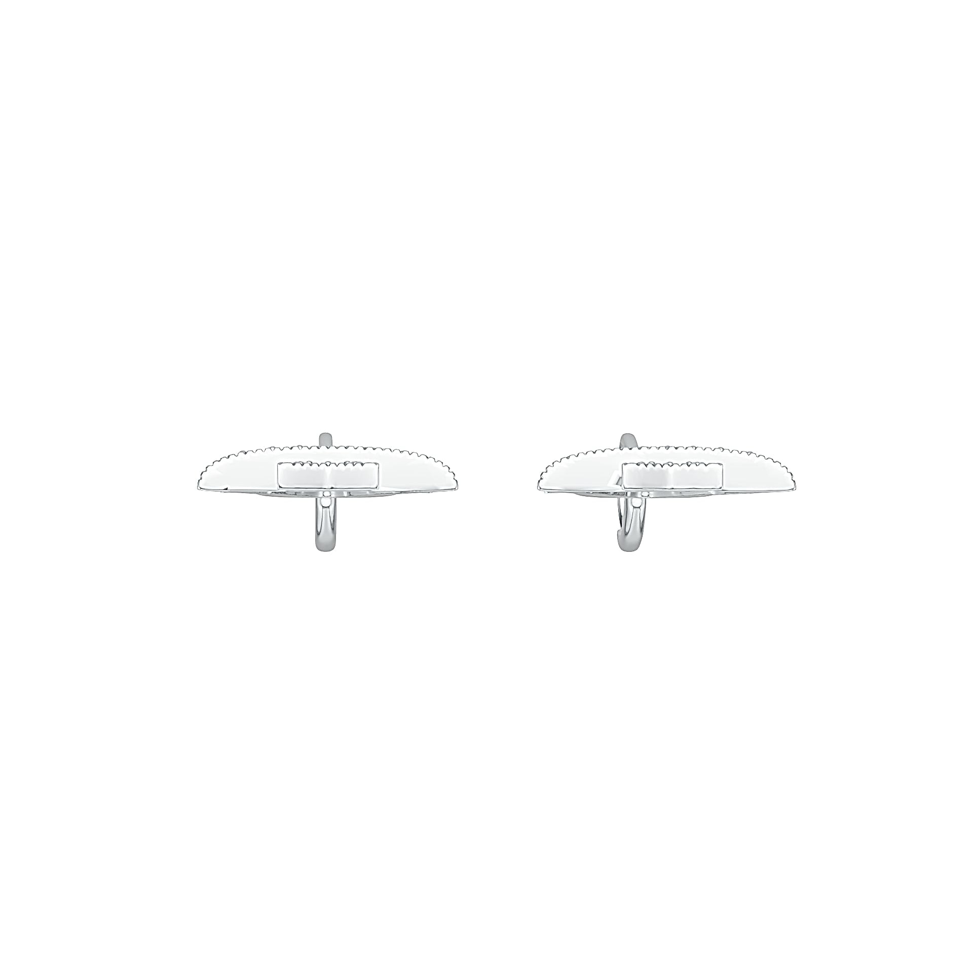 Sterling Silver Semi Mount Earrings Setting Round RD 1.5mm DHJ