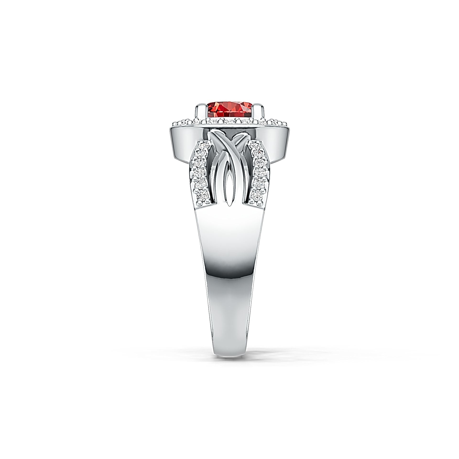 Sterling Silver Semi Mount Ring Setting Round RD 6.5x6.5mm White Topaz DHJ