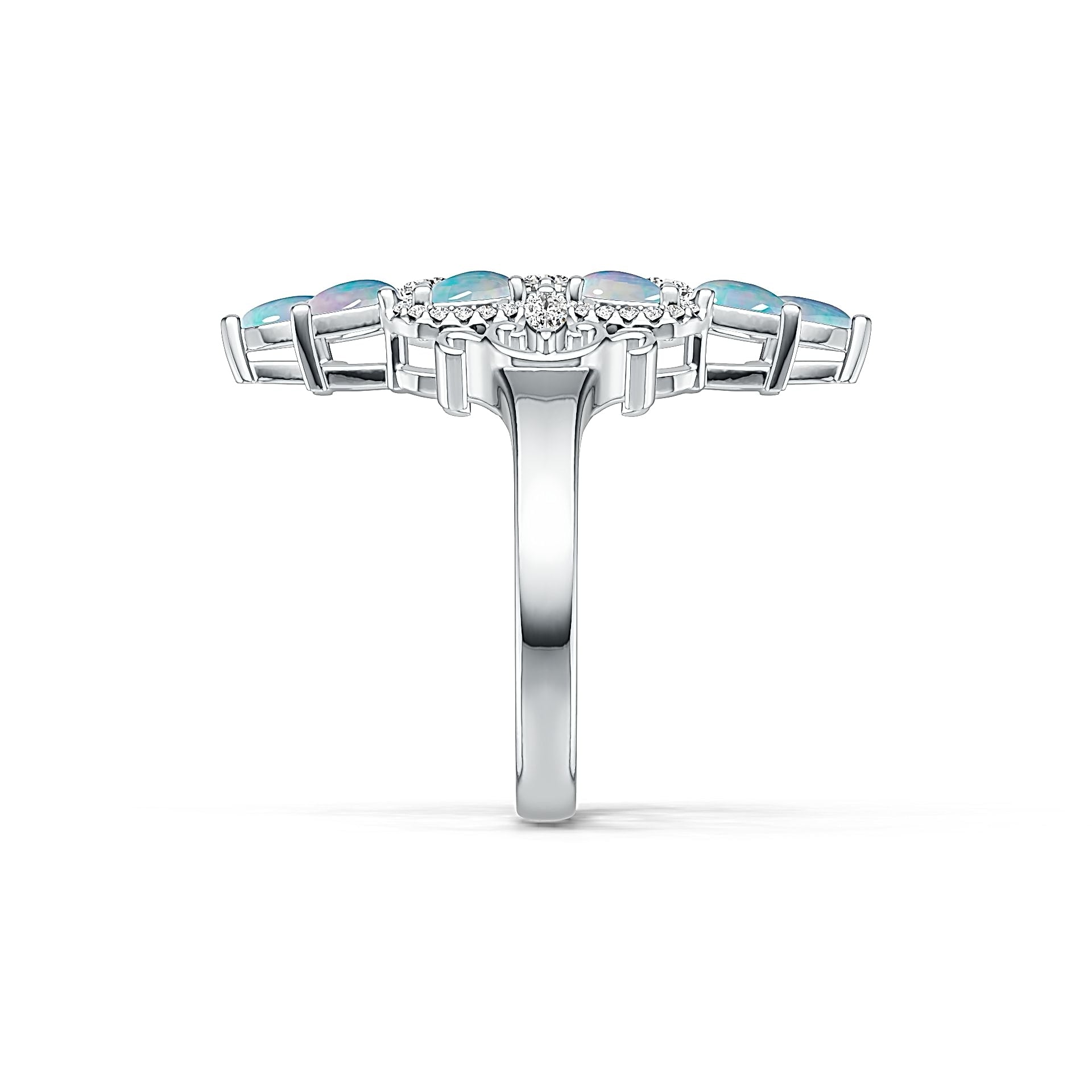 Sterling Silver Semi Mount Ring Setting Pear PE 5X3mm Cabochon - Syzjewelry