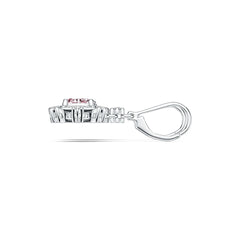 Sterling Silver Semi Mount Earrings Setting Oval OV 7X5mm with White Topaz DHJ