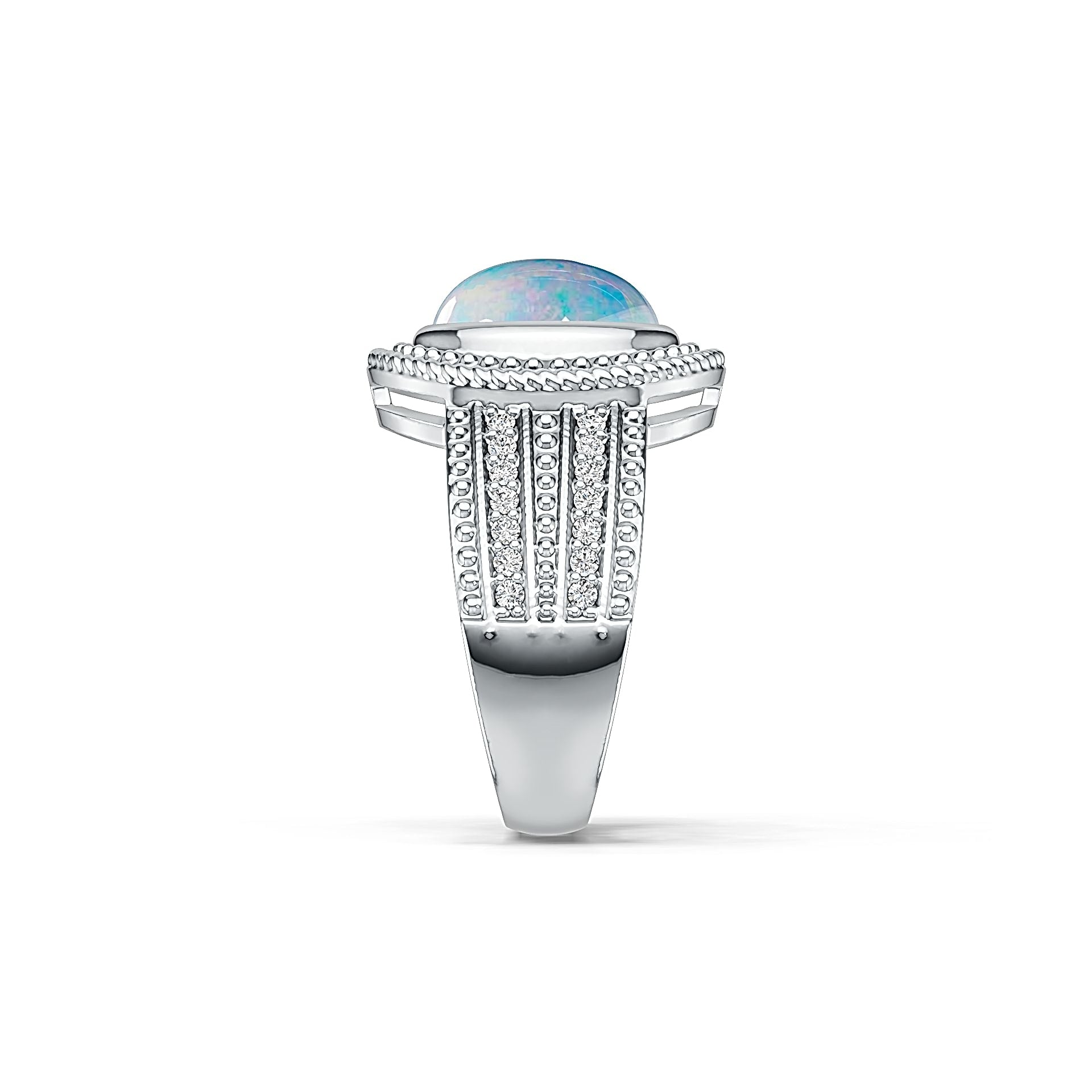 Sterling Silver Semi Mount Ring Setting Oval OV 10X8mm Cabochon - Syzjewelry