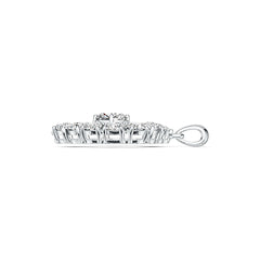 Sterling Silver Semi Mount Pendant Setting Oval OV 7X5mm with White Topaz DHJ