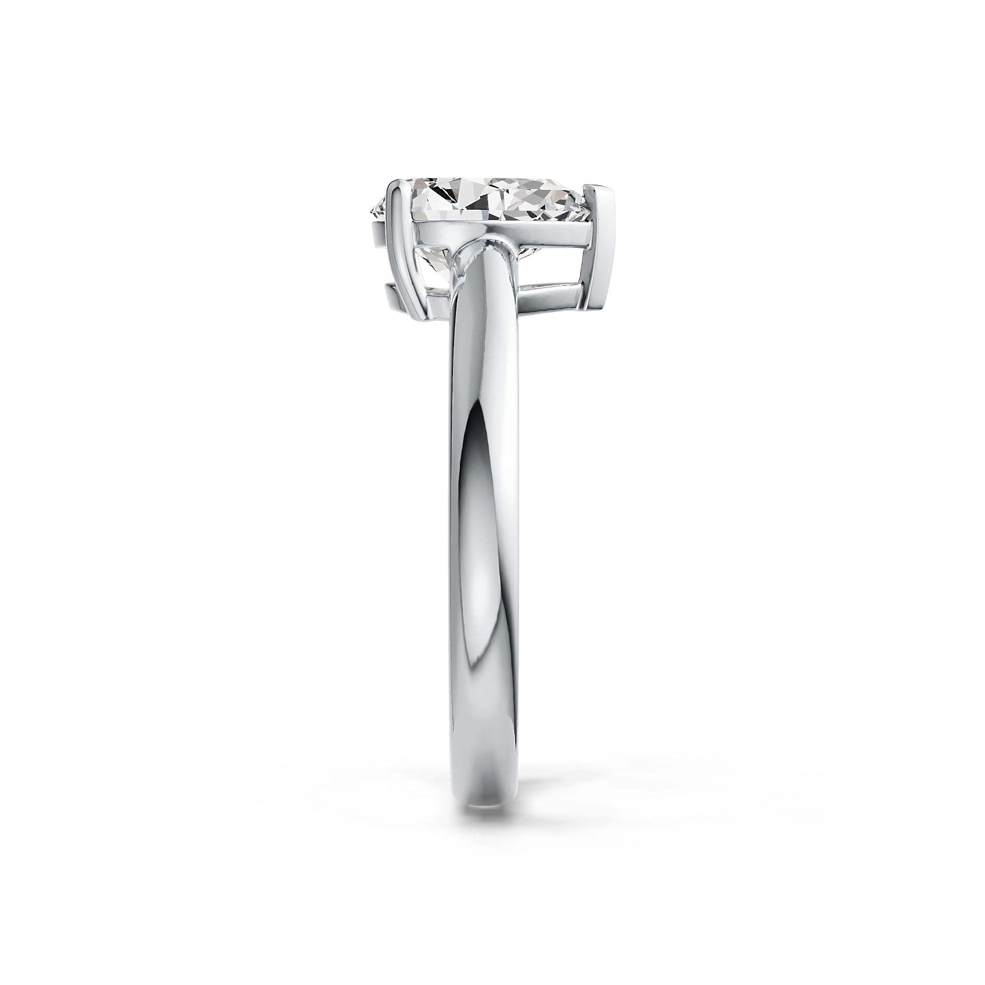 Sterling Silver Semi Mount Ring Setting Pear PE 10X8mm Solitaire DHJ