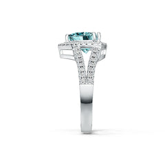 Sterling Silver Semi Mount Ring Setting Trillion Tri 9x9mm White Topaz N0293 Syzjewelry