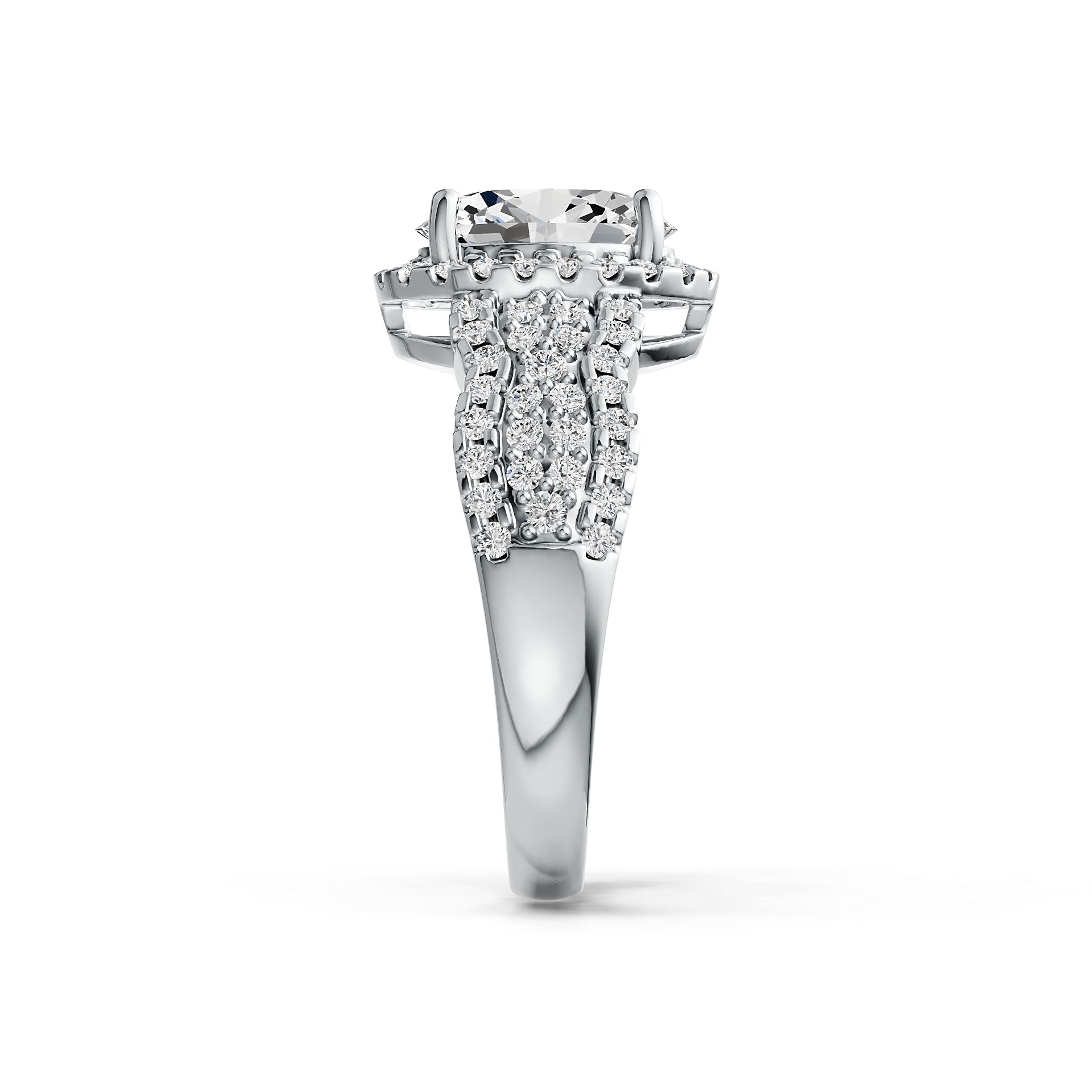 Sterling Silver Semi Mount Ring Setting Oval OV 9X7mm White Topaz DHJ