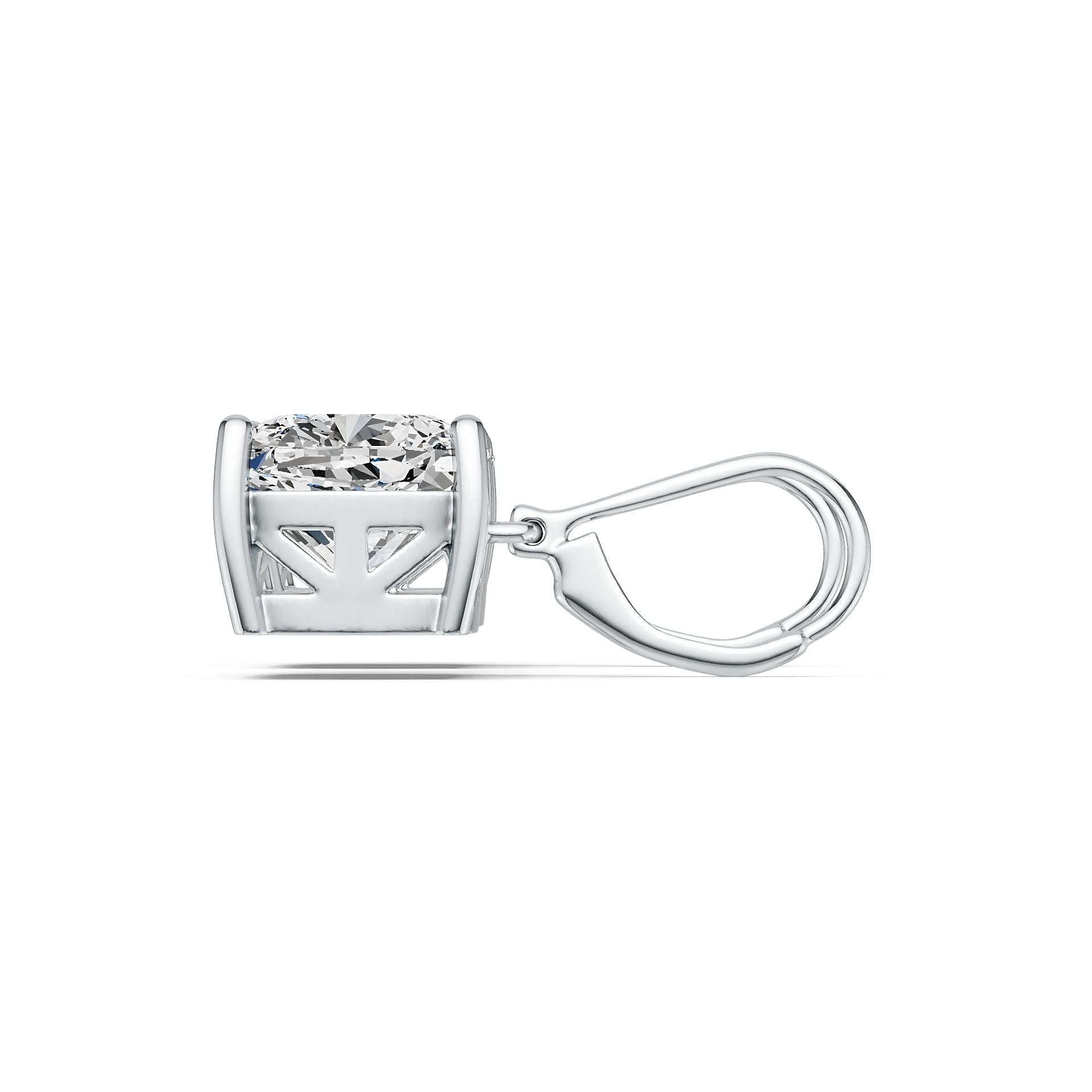 Sterling Silver Semi Mount Earrings Setting Cushion CU 10X10mm DHJ