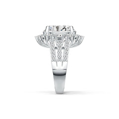 Sterling Silver Semi Mount Ring Setting Round RD 2.1mm Split Shank DHJ