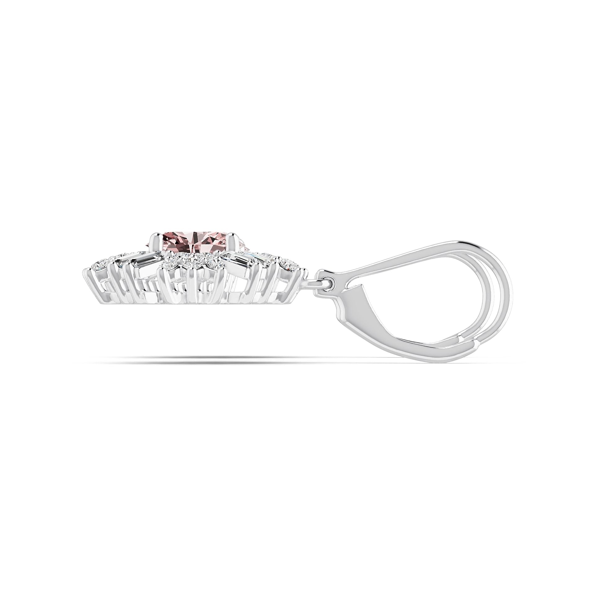 Sterling Silver Semi Mount Earrings Setting Oval OV 7X5mm with White Topaz Syzjewelry