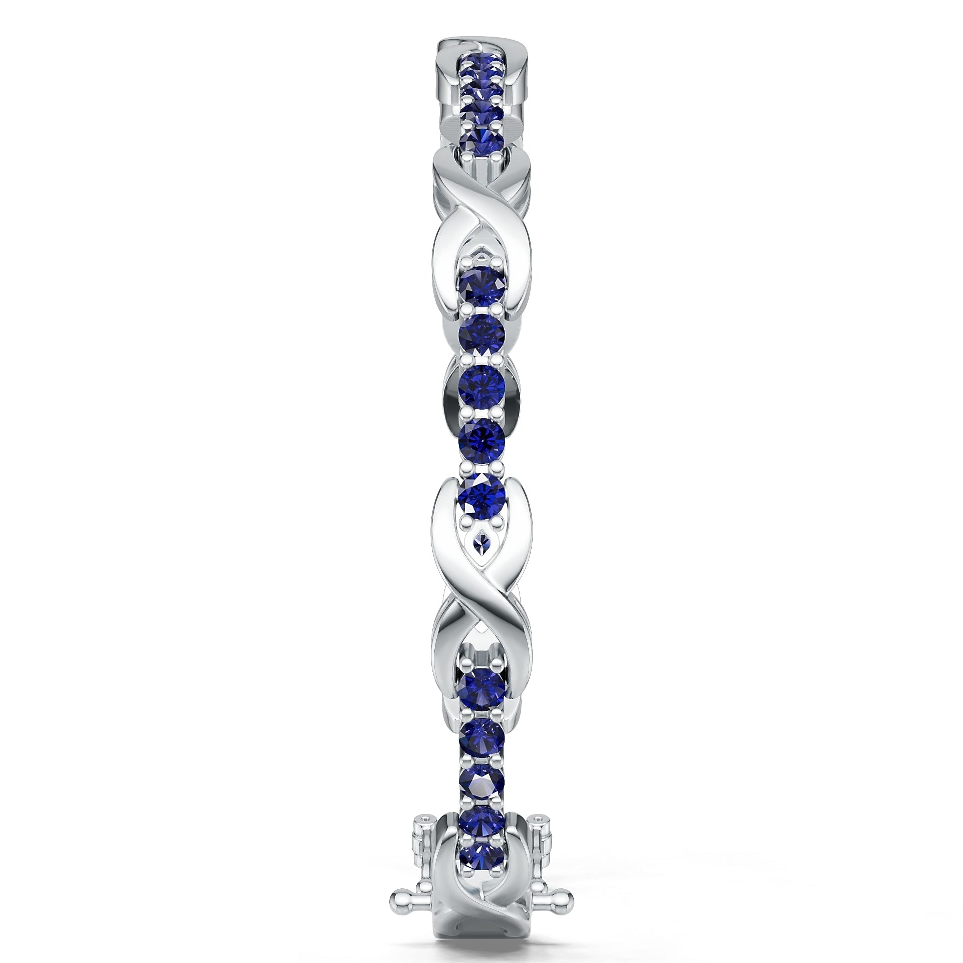 Sterling Silver Semi Mount Bracelet Setting Round RD 3x3mm DHJ