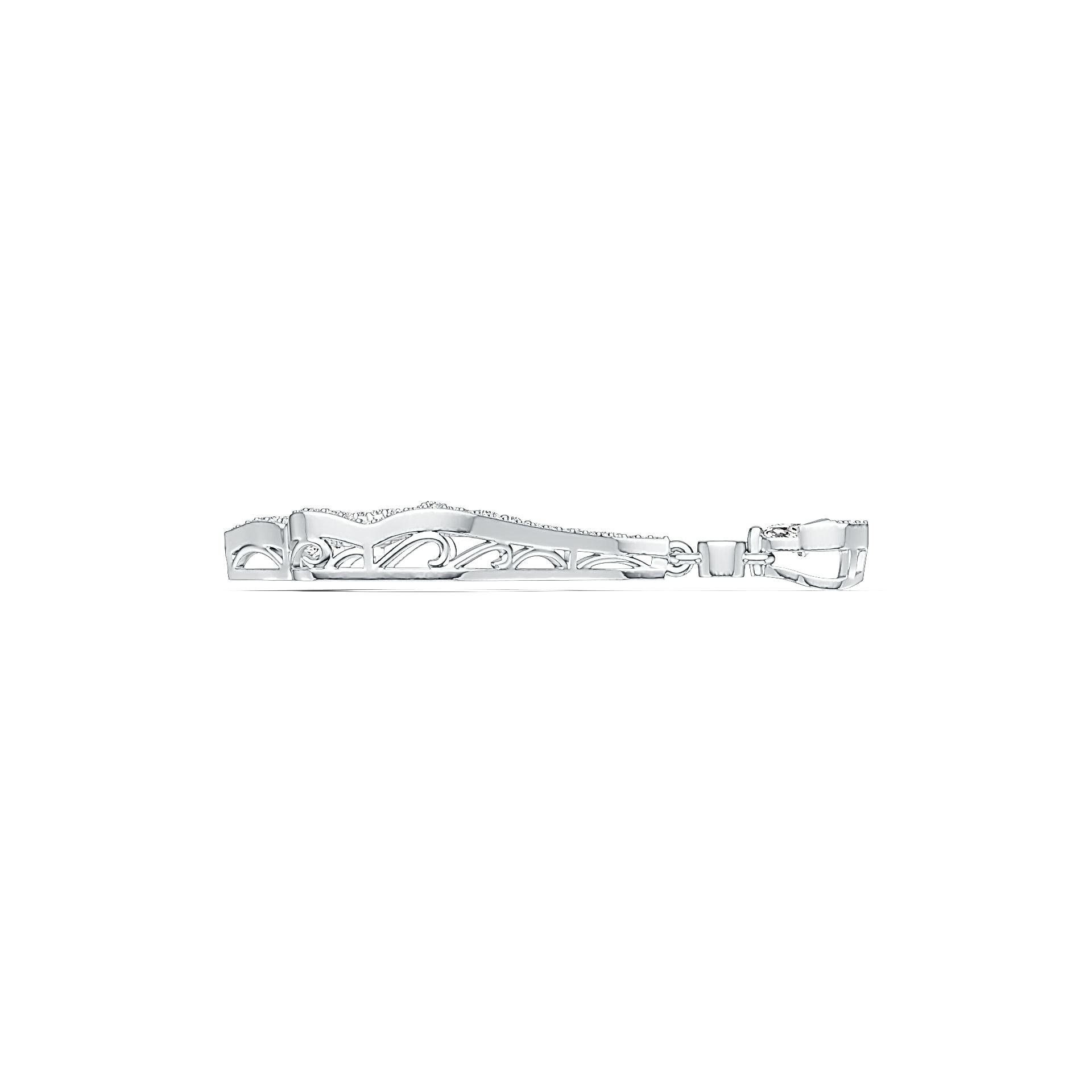 Sterling Silver Semi Mount Pendant Setting Oval OV 6X4mm DHJ