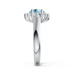 Sterling Silver Semi Mount Ring Setting Round RD 7X7mm Halo Syzjewelry
