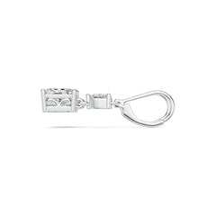 Sterling Silver Semi Mount Earrings Setting Cushion CU 8X6mm PE 5X3mm DHJ