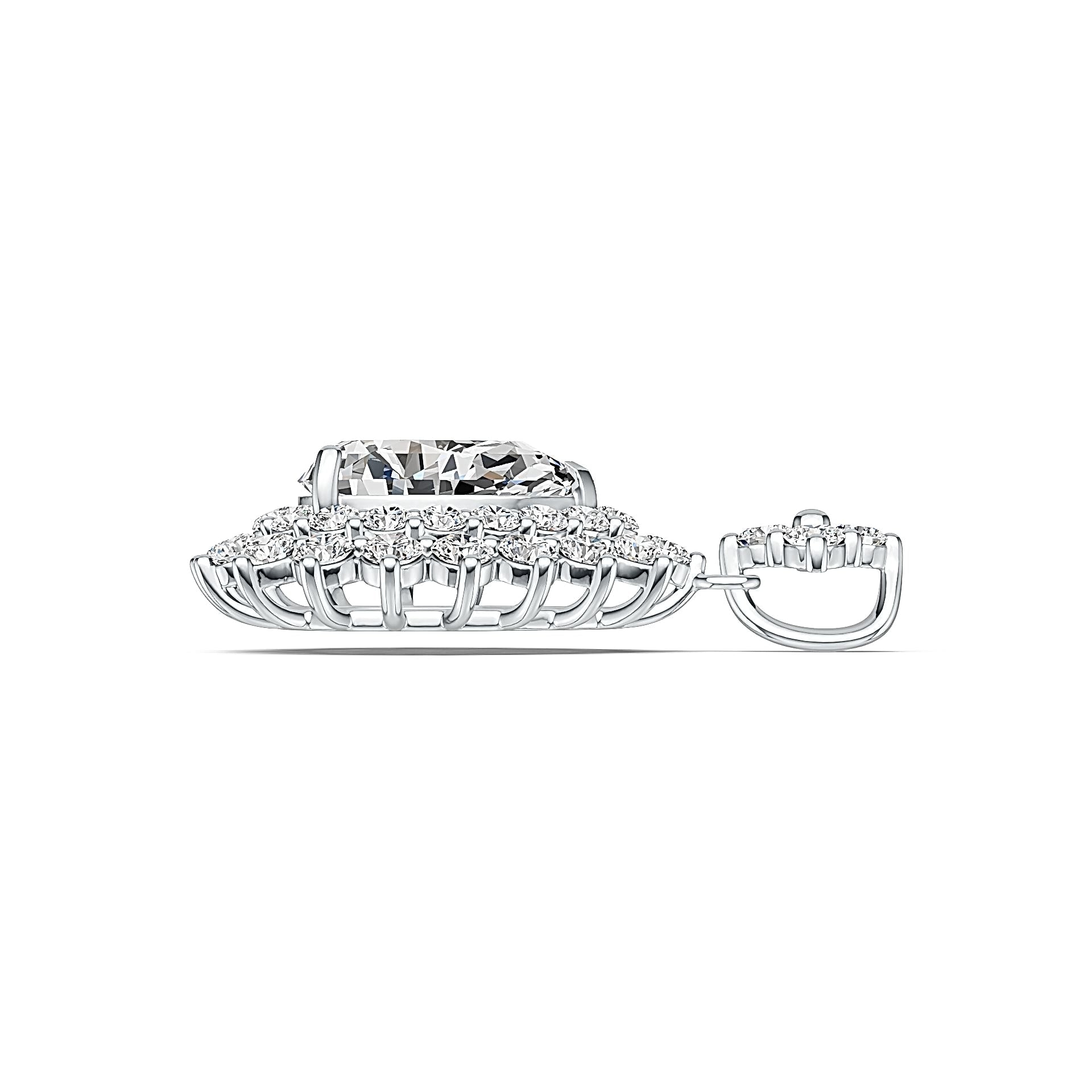 Sterling Silver Semi Mount Pendant Setting Pear PE 15X11mm Syzjewelry
