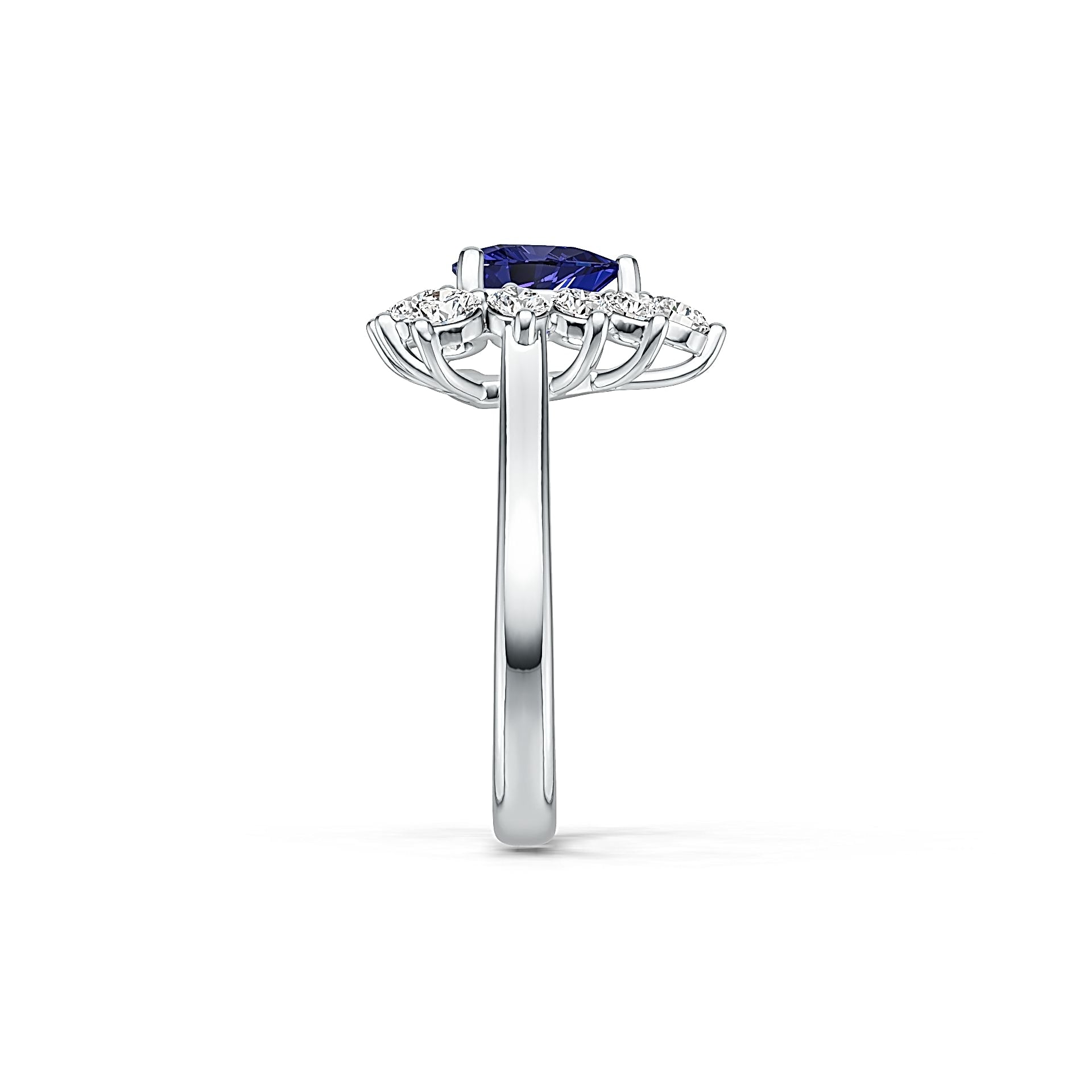 Sterling Silver Semi Mount Ring Setting Trillion TRI 7X7mm Syzjewelry