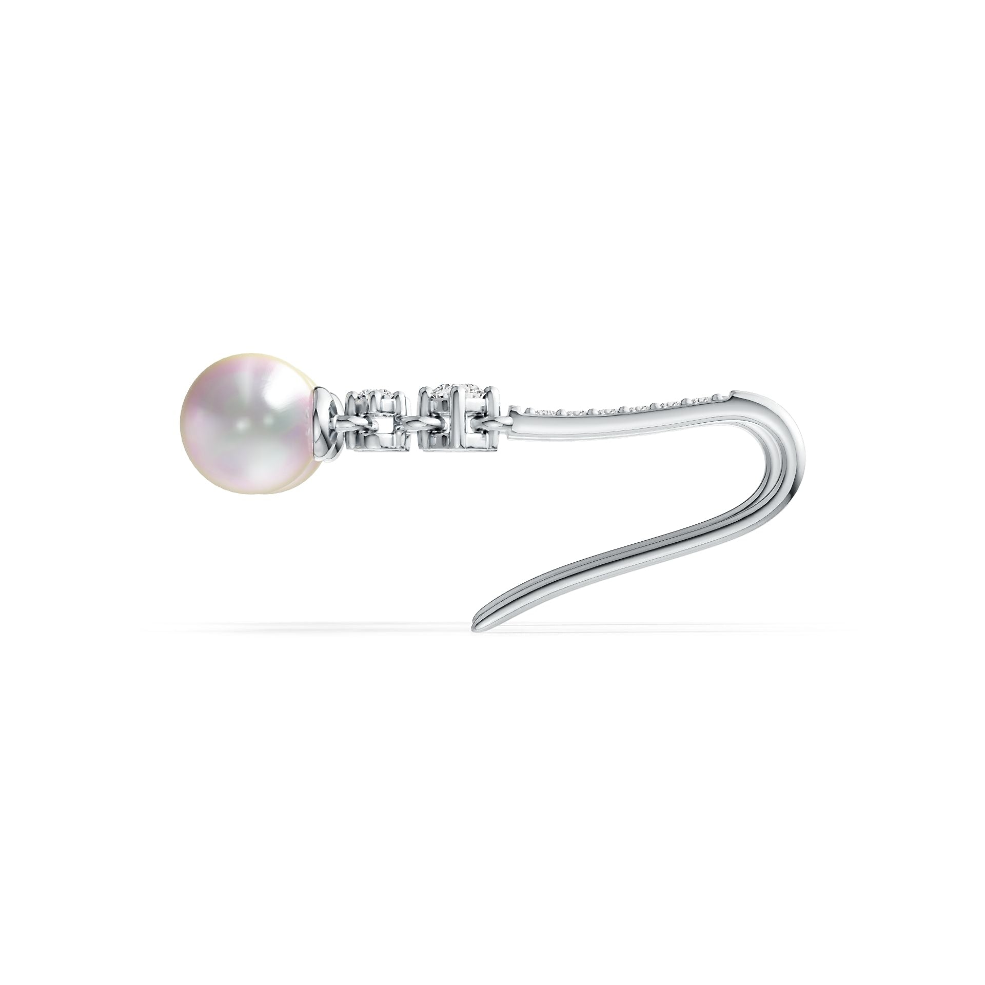 Sterling Silver Semi Mount Earrings Setting Round RD 8x8mm DHJ