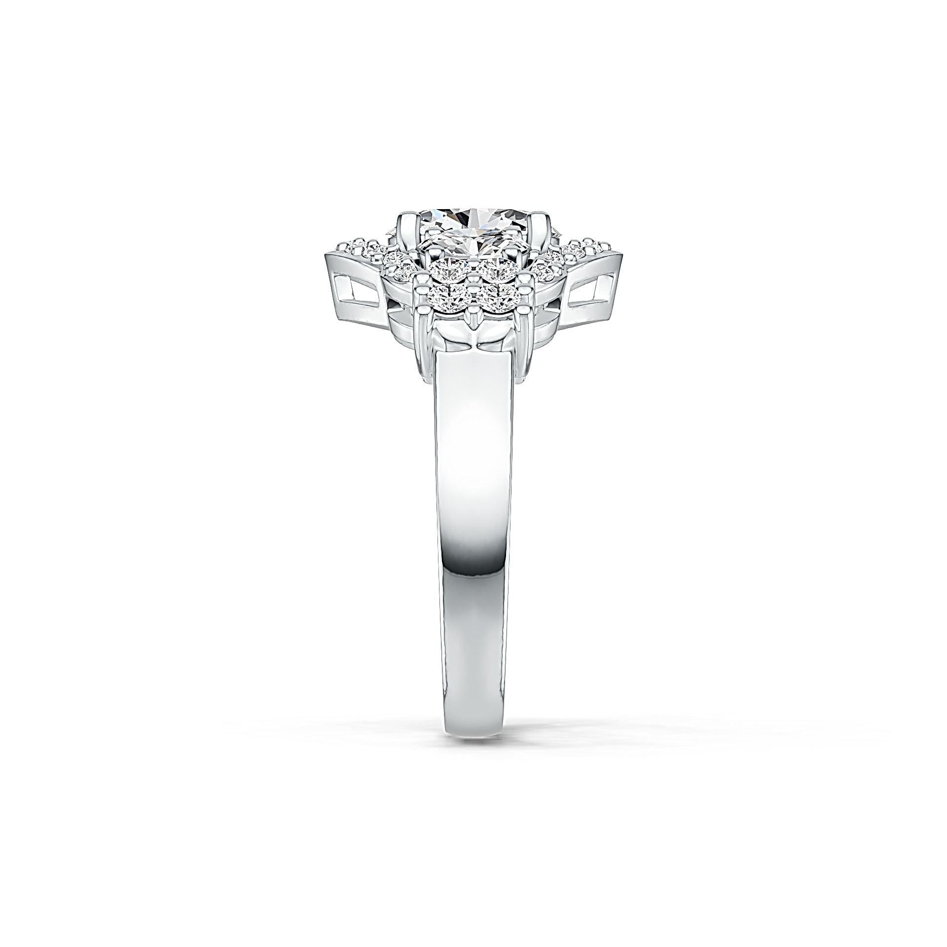 Sterling Silver Semi Mount Ring Setting Oval OV 8X6mm OV 5X3mm DHJ