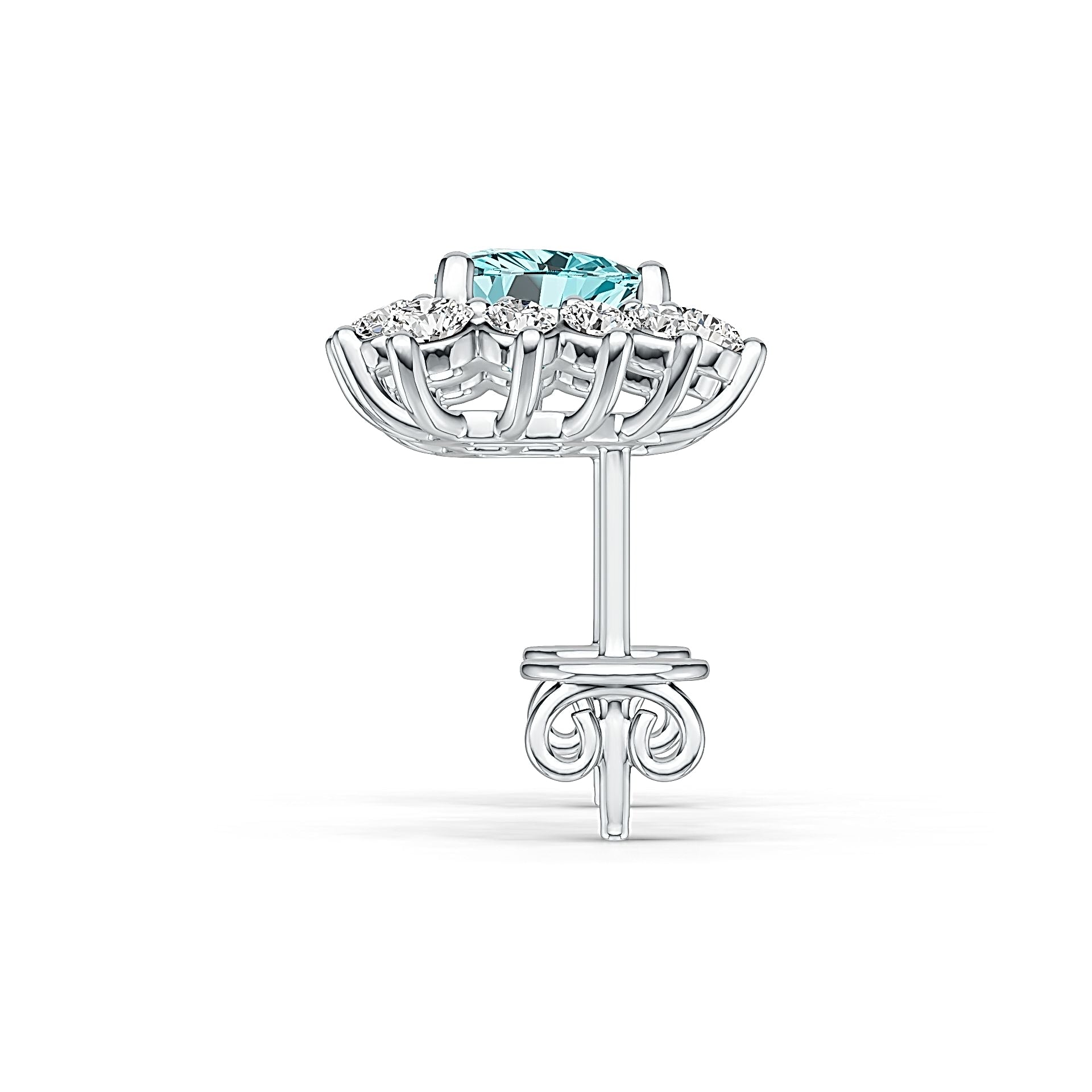 Sterling Silver Semi Mount Earrings Setting Trillion TRI 6X6mm Syzjewelry