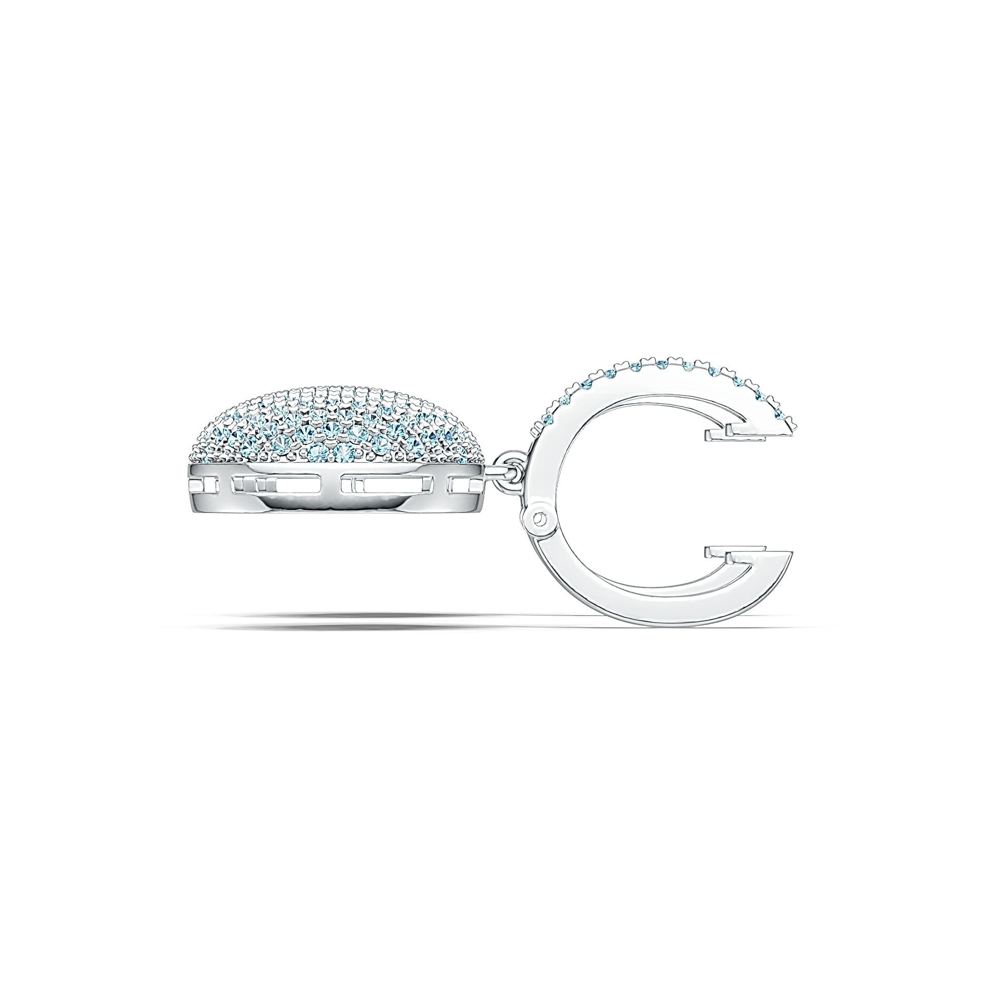 Sterling Silver Semi Mount Earrings Setting Round RD 1.3mm DHJ