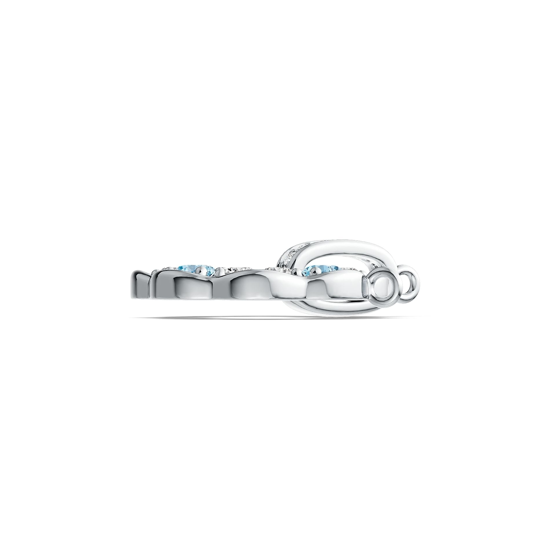 Sterling SilverPendant Setting with White Topaz or Moissanite Flower Theme Syzjewelry