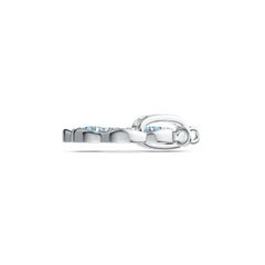 Sterling SilverPendant Setting with White Topaz or Moissanite Flower Theme Syzjewelry