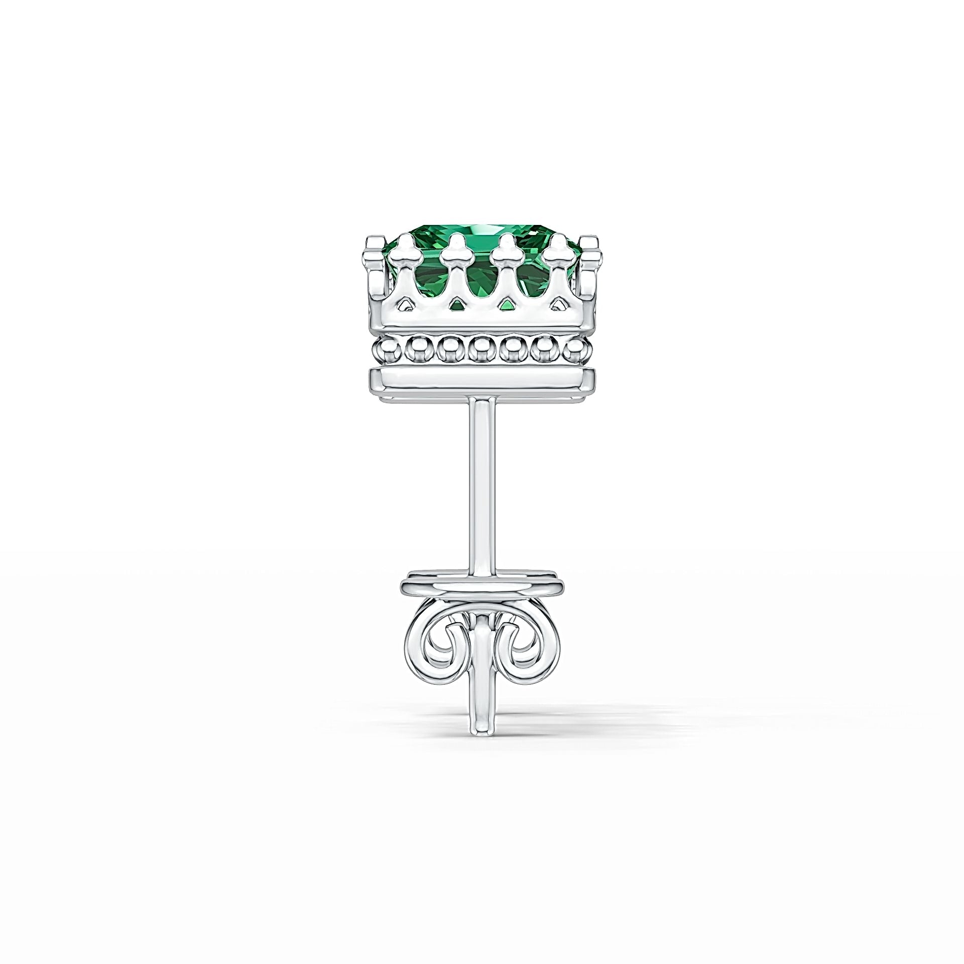 Sterling Silver Semi Mount Earrings Setting Princess SQ 6x6mm DHJ