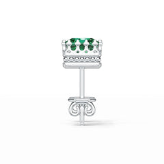 Sterling Silver Semi Mount Earrings Setting Princess SQ 6x6mm DHJ