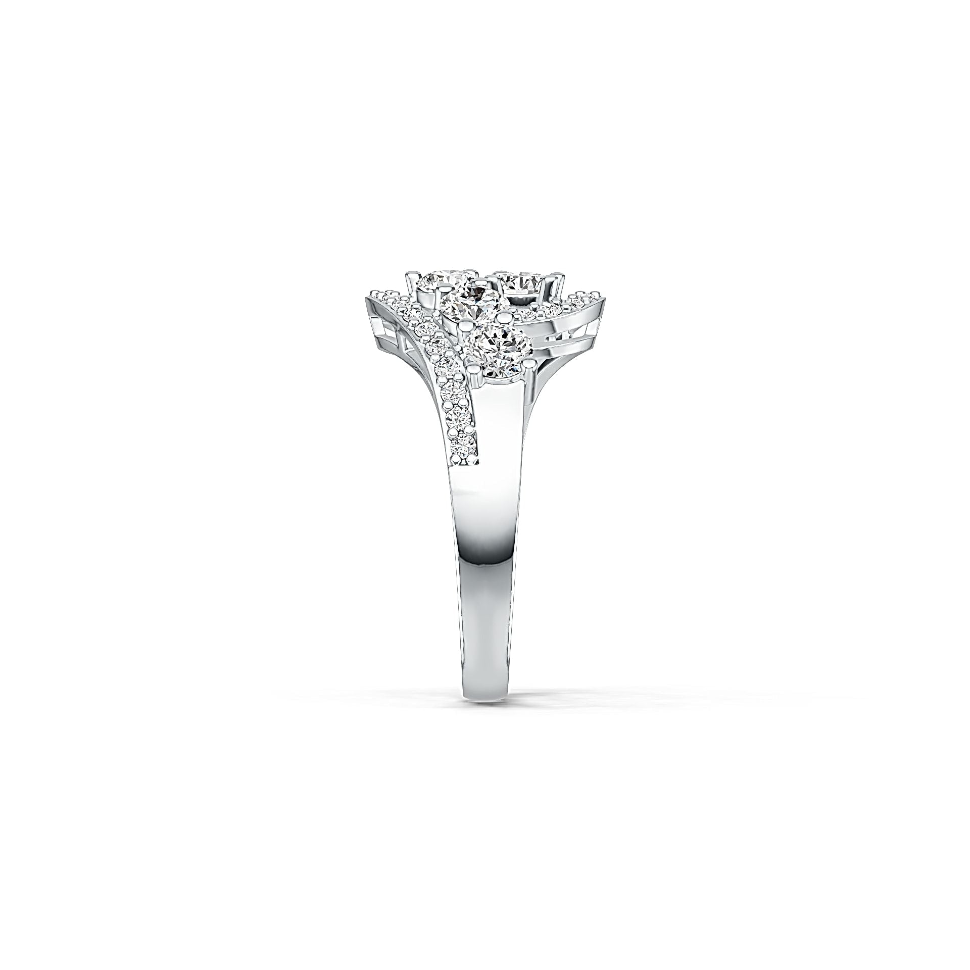 Sterling Silver Semi Mount Ring Setting Round RD 4x4mm DHJ