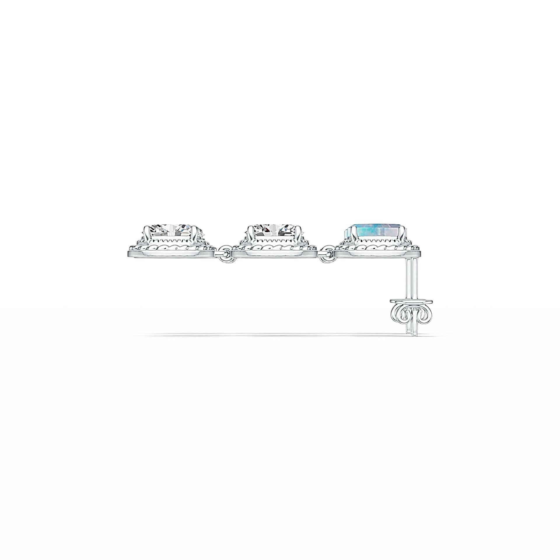 Sterling Silver Semi Mount Earrings Setting Oval OV 8X6mm DHJ