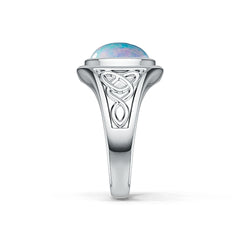 Sterling Silver Semi Mount Ring Setting Round RD 10x10mm Cabochon DHJ